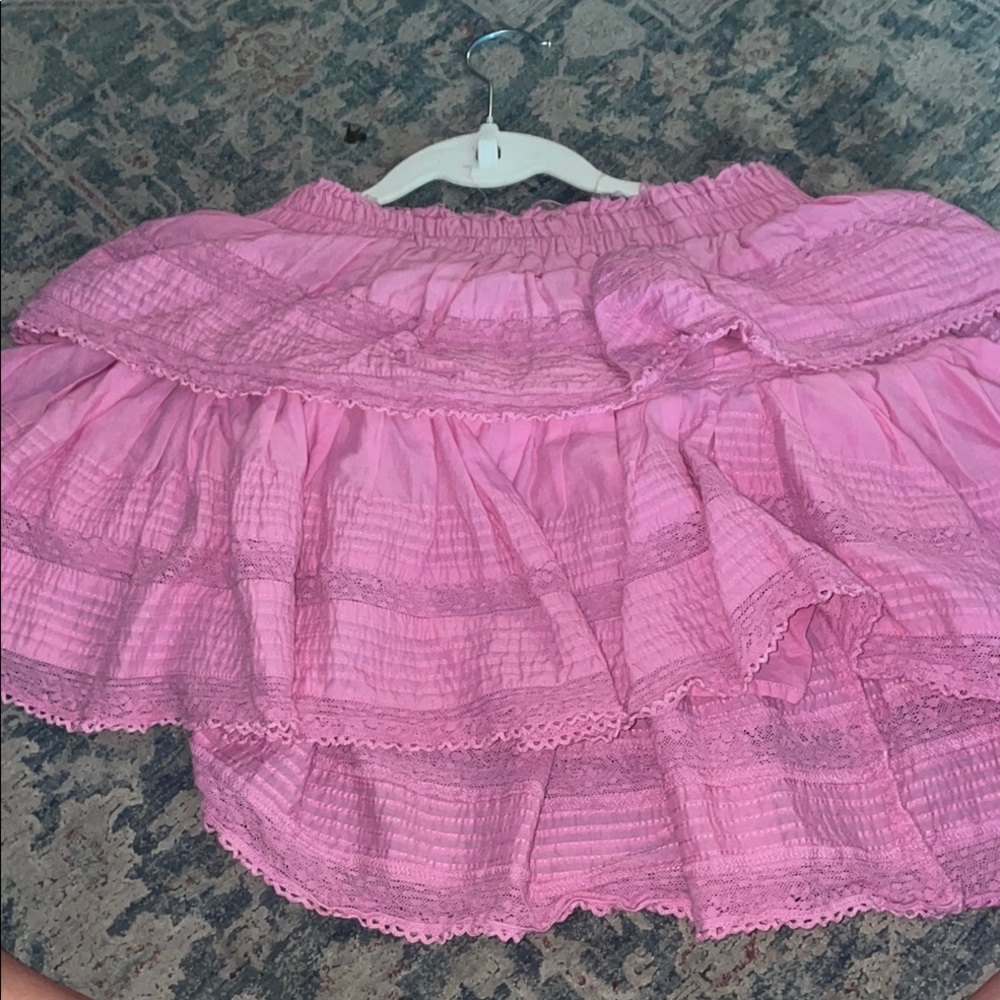 LOVE SHACK FANCY SKIRT SMALL PINK